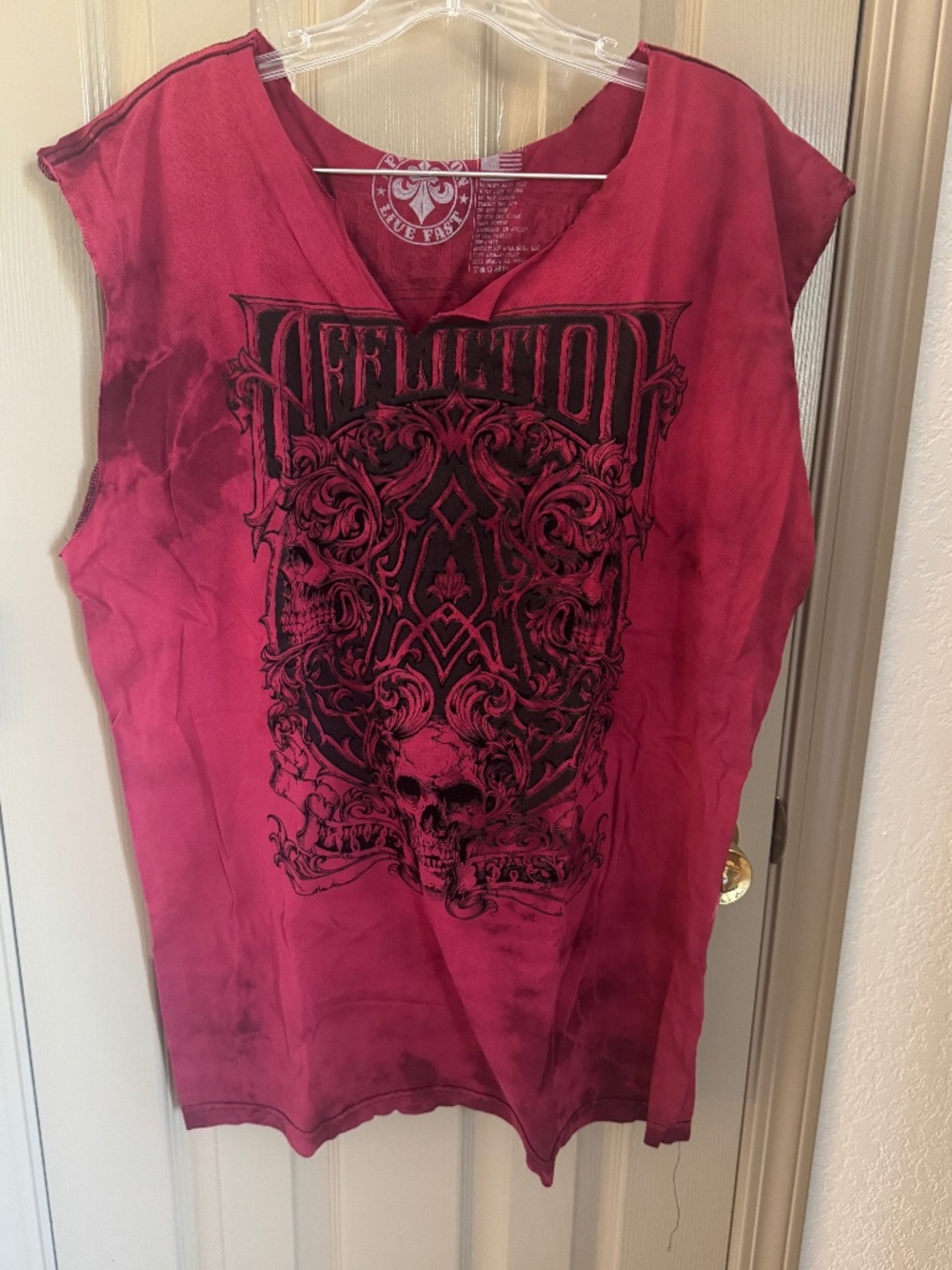 New Blood red Affliction tank top Sz 2x